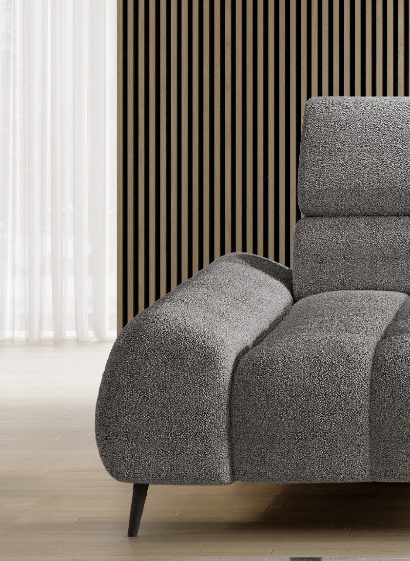 Canapé d'angle moderne avec réglage électrique de la profondeur d'assise Le canapé d'angle