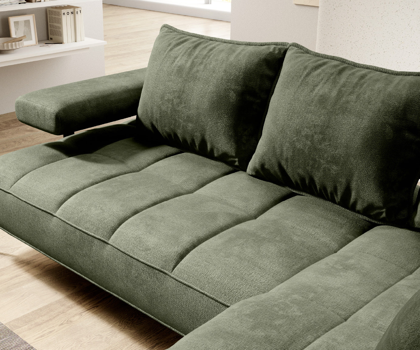 Canapé d’angle – Confort haut de gamme avec assise extensible, disponible en tailles S, L et XL