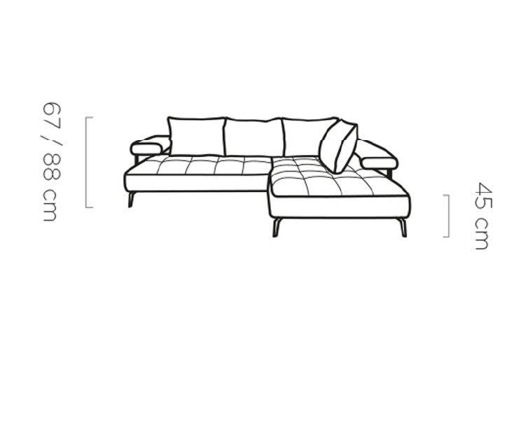 Canapé d’angle – Confort haut de gamme avec assise extensible, disponible en tailles S, L et XL