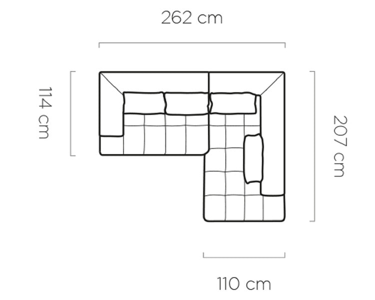 Canapé d’angle – Confort haut de gamme avec assise extensible, disponible en tailles S, L et XL