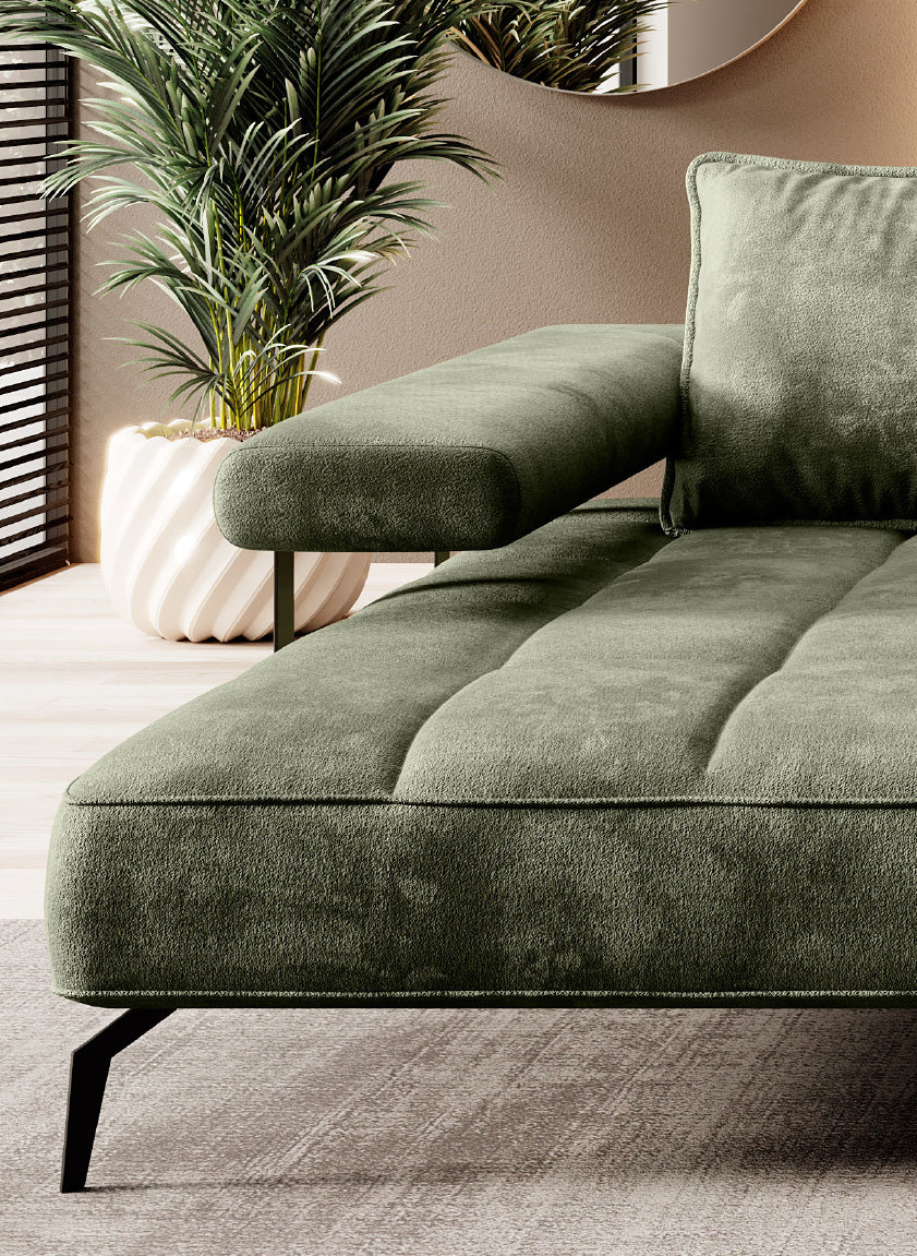 Canapé d’angle – Confort haut de gamme avec assise extensible, disponible en tailles S, L et XL
