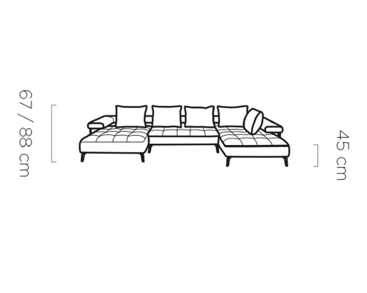 Canapé d’angle – Confort haut de gamme avec assise extensible, disponible en tailles S, L et XL