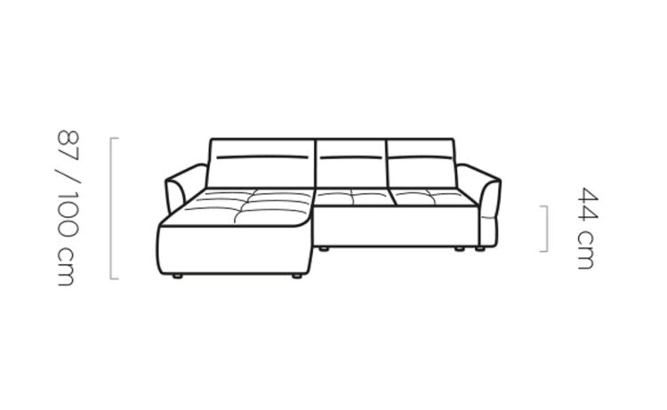 Canapé d'Angle Convertible - Design Moderne, Confort Optimal, Disponible en 3 Tailles | Canapé Réversible avec Coffre de Rangement