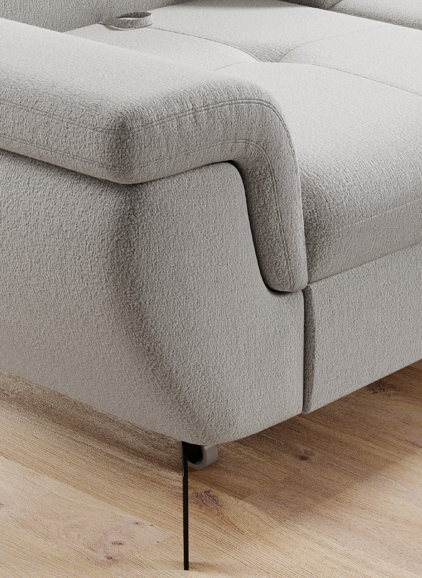 Canapé d’angle L – Design contemporain, convertible avec coffre de rangement et confort personnalisé