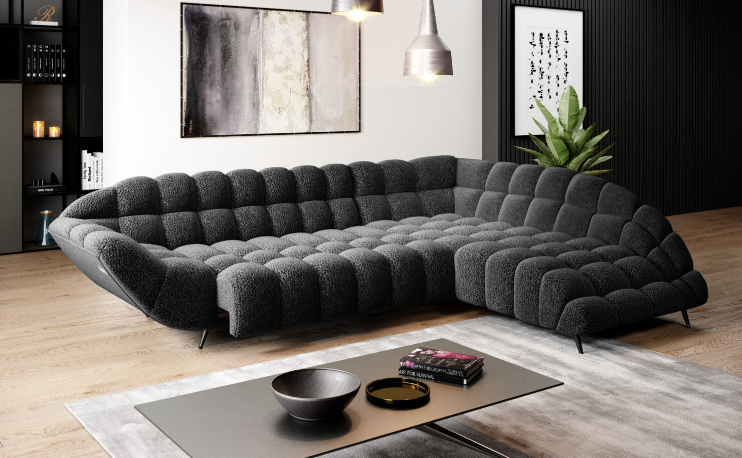 Canapé d’Angle – Design Moderne avec Profondeur d’Assise Réglable Électriquement