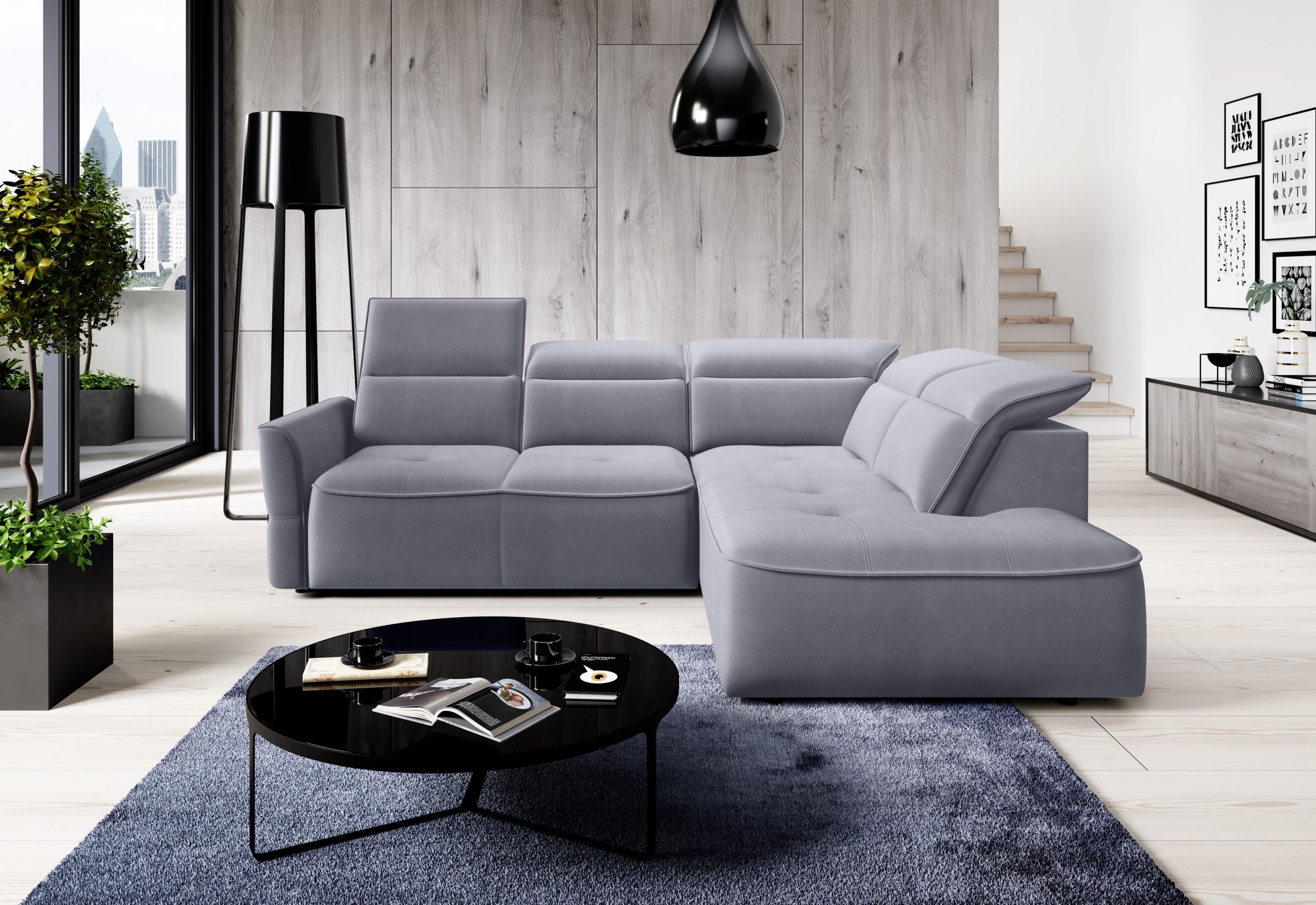 Canapé d'Angle Convertible - Design Moderne, Confort Optimal, Disponible en 3 Tailles | Canapé Réversible avec Coffre de Rangement