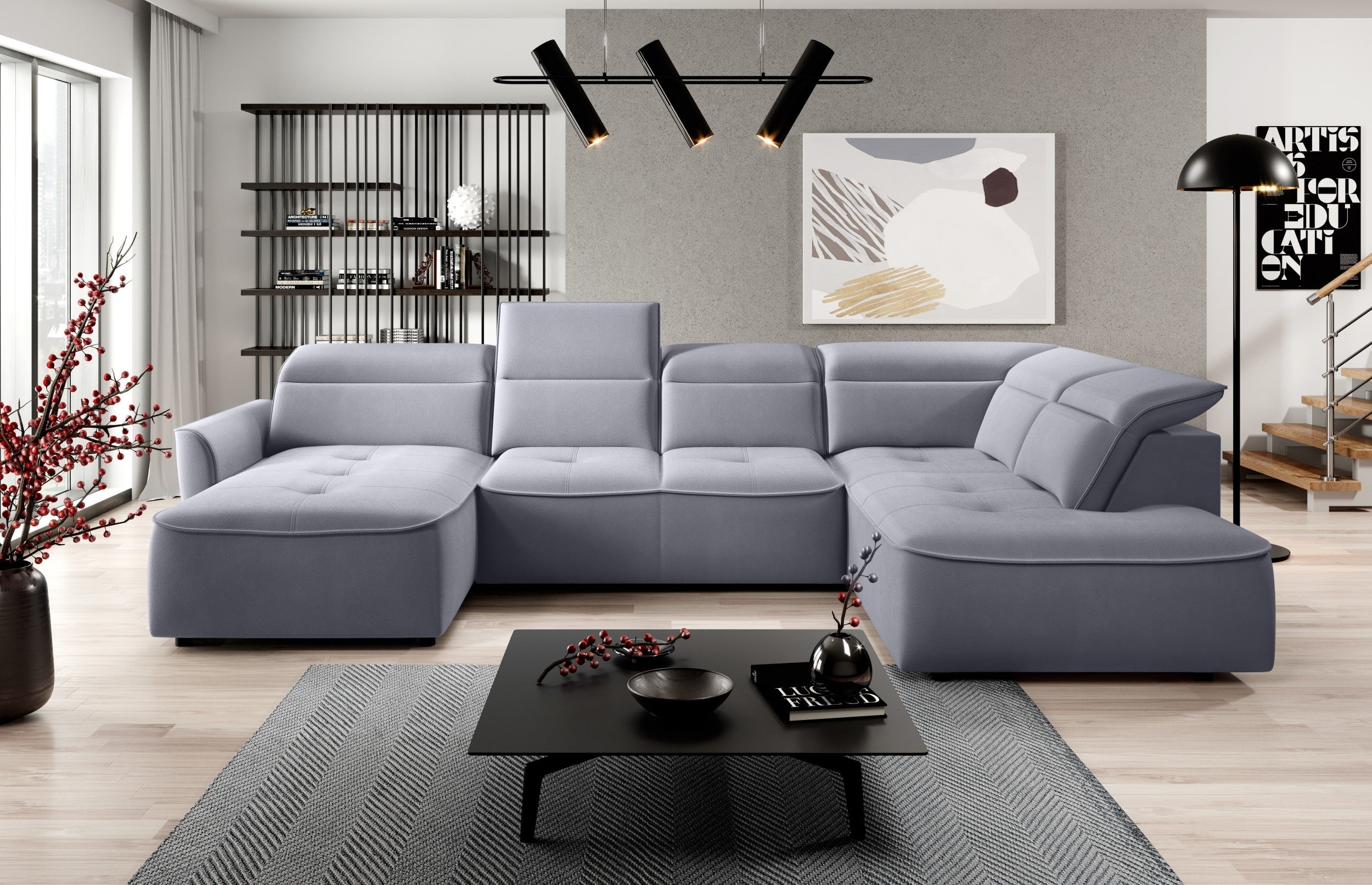 Canapé d'Angle Convertible - Design Moderne, Confort Optimal, Disponible en 3 Tailles | Canapé Réversible avec Coffre de Rangement
