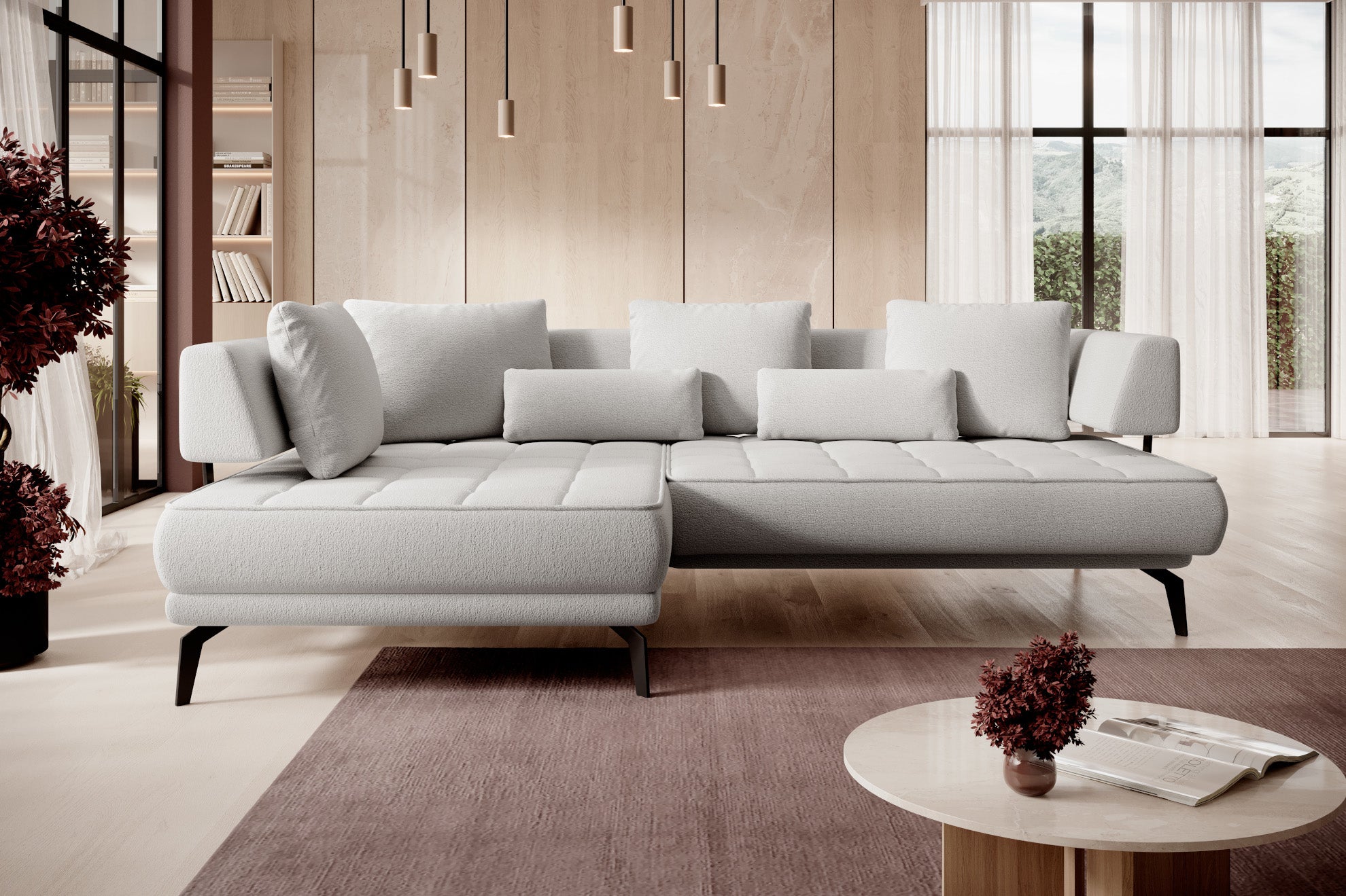 Canapé d'angle – Design Moderne et Confort Personnalisé avec Mécanisme Électrique