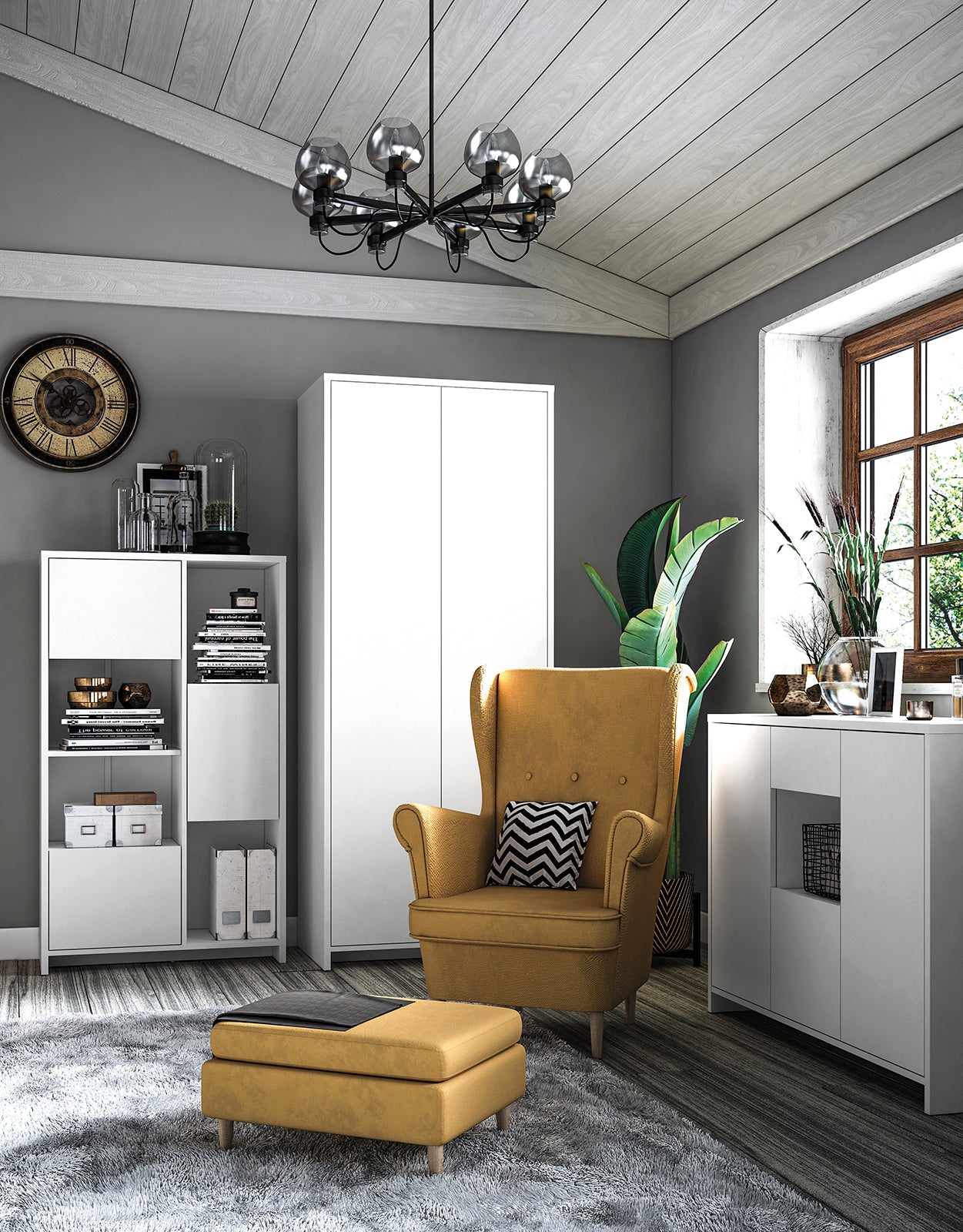 Armoire de Rangement Haute – Finition Blanche, Résistante et Élégante