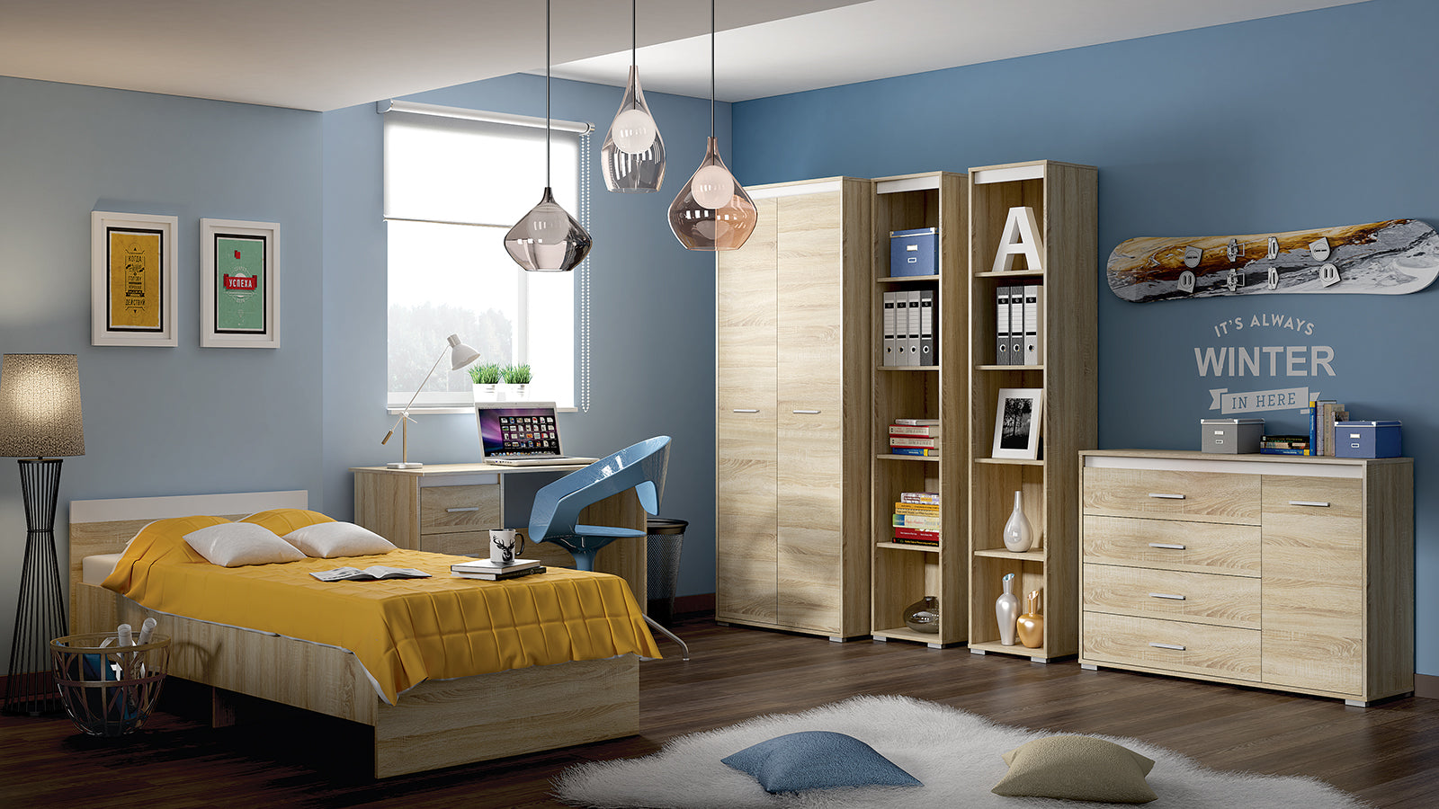 Vitrine Colonne avec Verre Trempé – Éclairage Optionnel – Design Sonoma Clair, Blanc et Anthracite