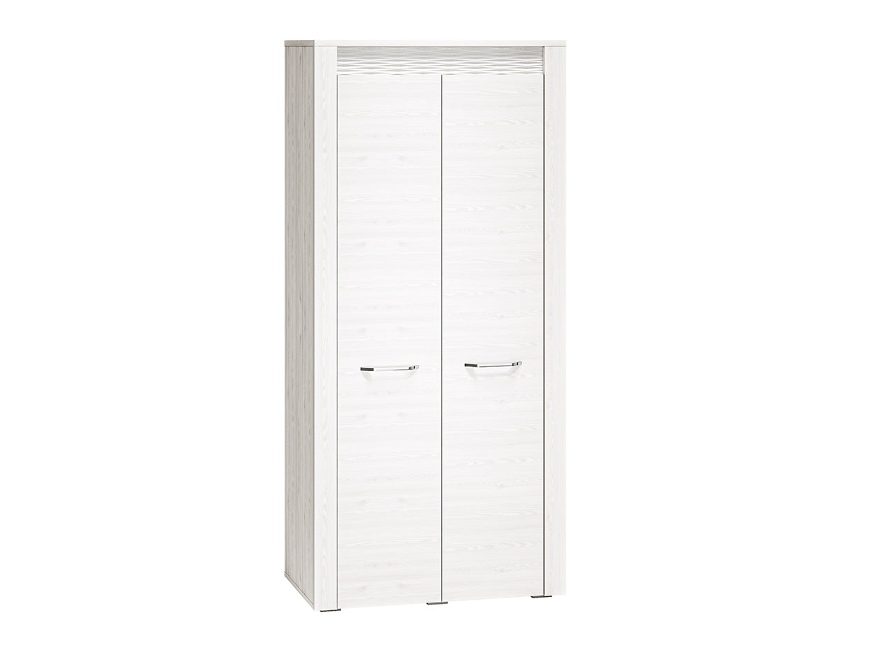 Armoire en Pin Enneigé avec Bordure ABS - Résistante aux Rayures et Humidité, Design Élégant