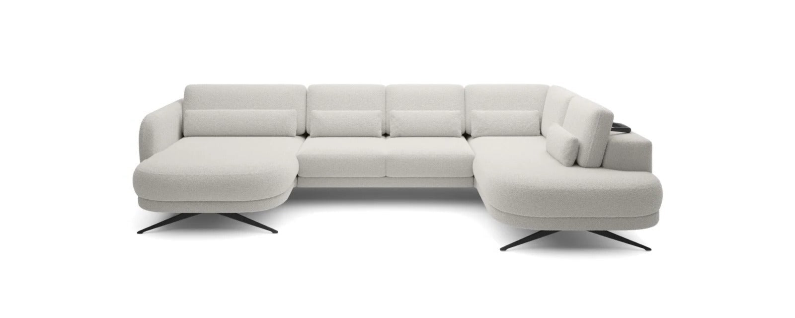 Canapé moderne avec profondeur d’assise réglable et appui-tête coulissant