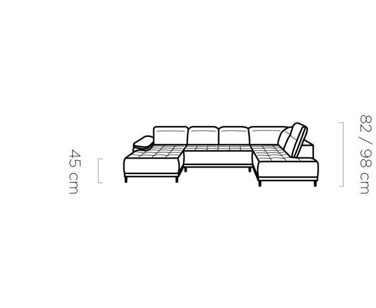 Canapé d'Angle Compact  – Confort Personnalisé avec Appuis-tête réglables et profondeur d'assise modulable électriquement