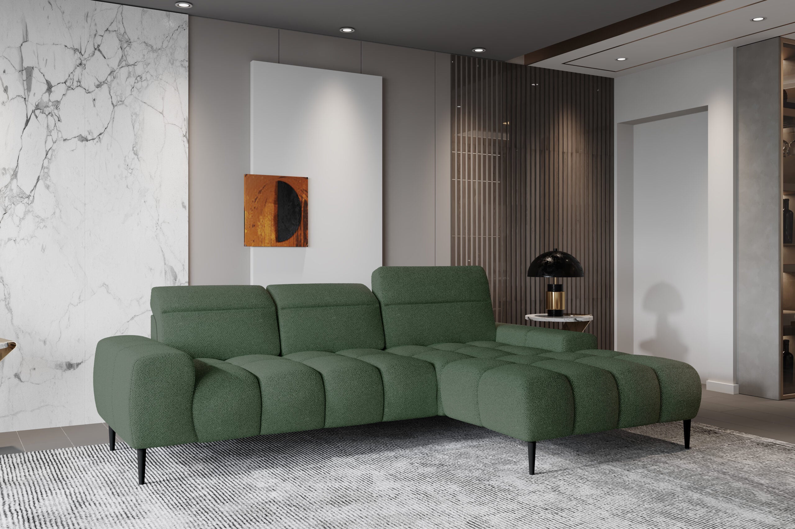 Canapé d’Angle – Confort Personnalisé avec Profondeur d’Assise Réglable