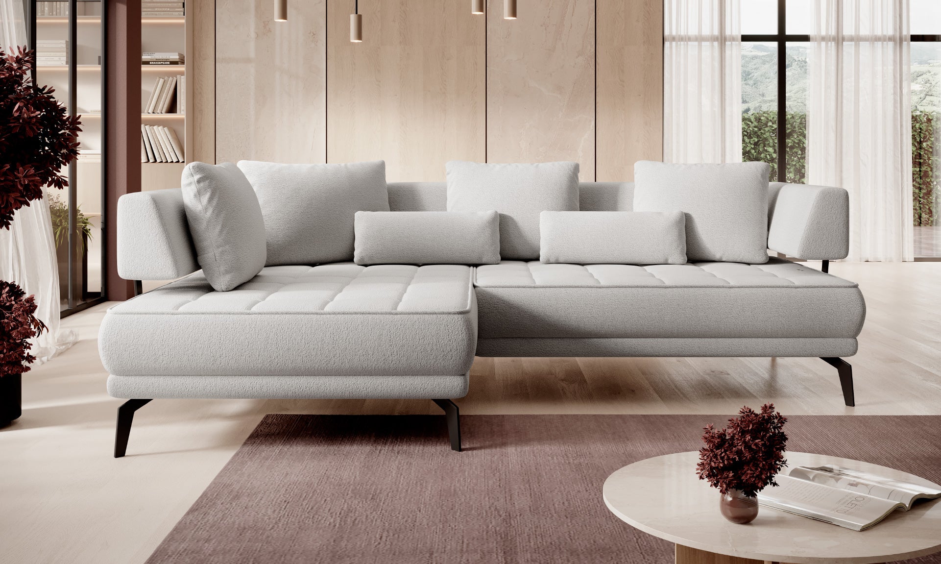 Canapé d'angle – Design Moderne et Confort Personnalisé avec Mécanisme Électrique