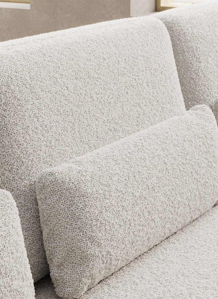 Canapé moderne avec profondeur d’assise réglable et appui-tête coulissant