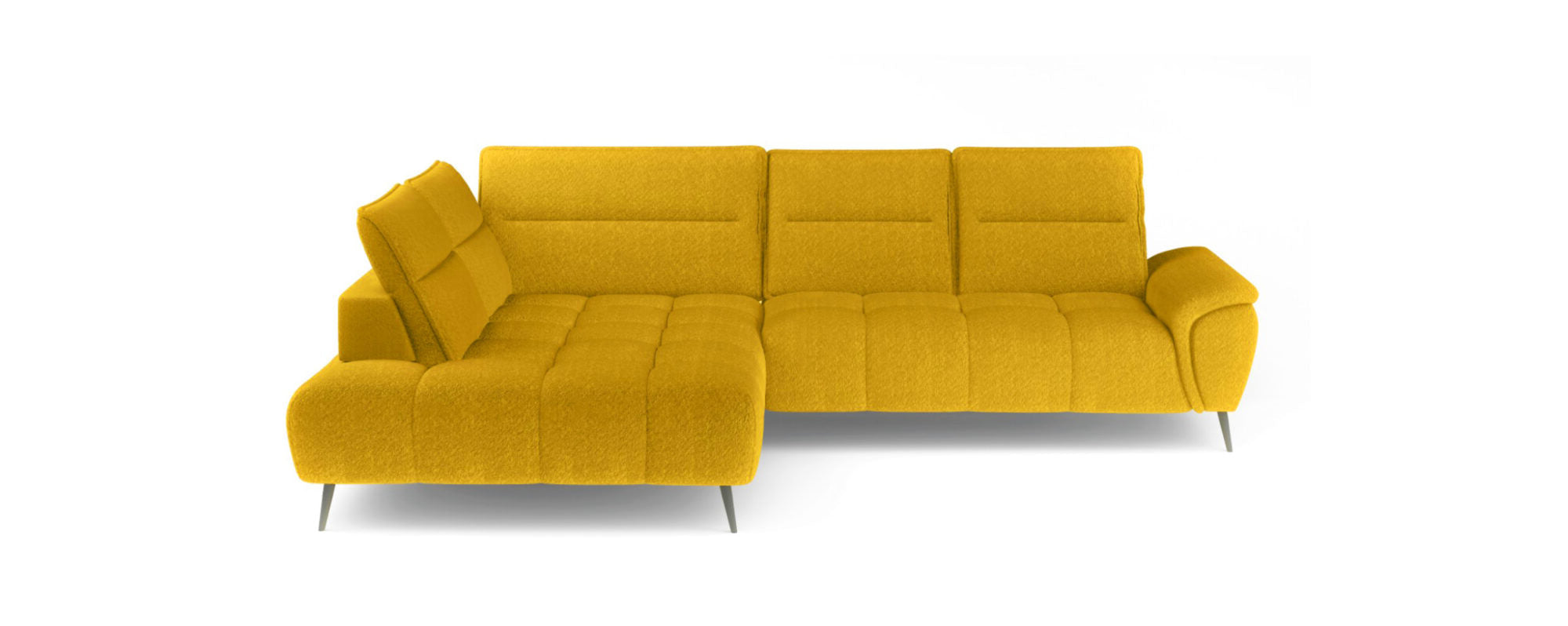 Canapé d’angle – Convertible avec rangement, têtières réglables & design moderne (S, L, XL)