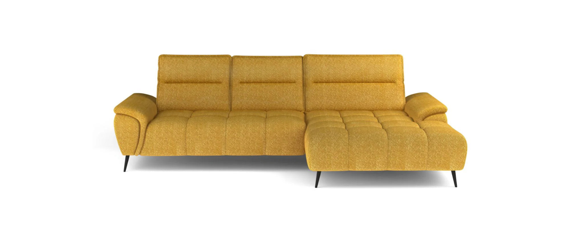 Canapé d’angle – Convertible avec rangement, têtières réglables & design moderne (S, L, XL)