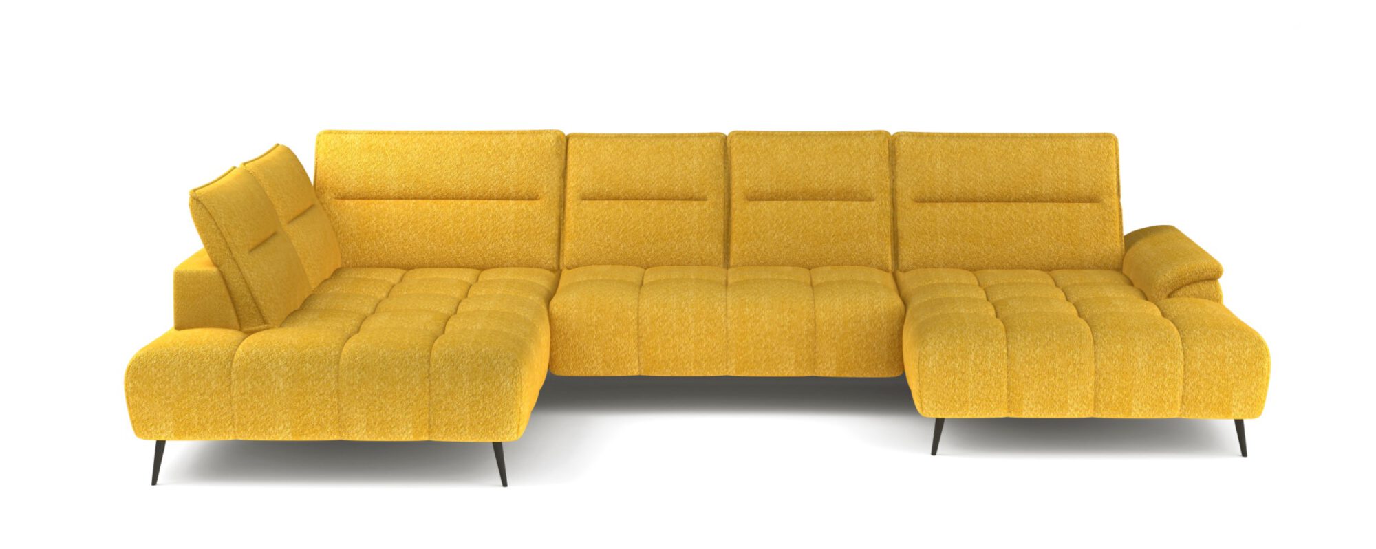 Canapé d’angle – Convertible avec rangement, têtières réglables & design moderne (S, L, XL)