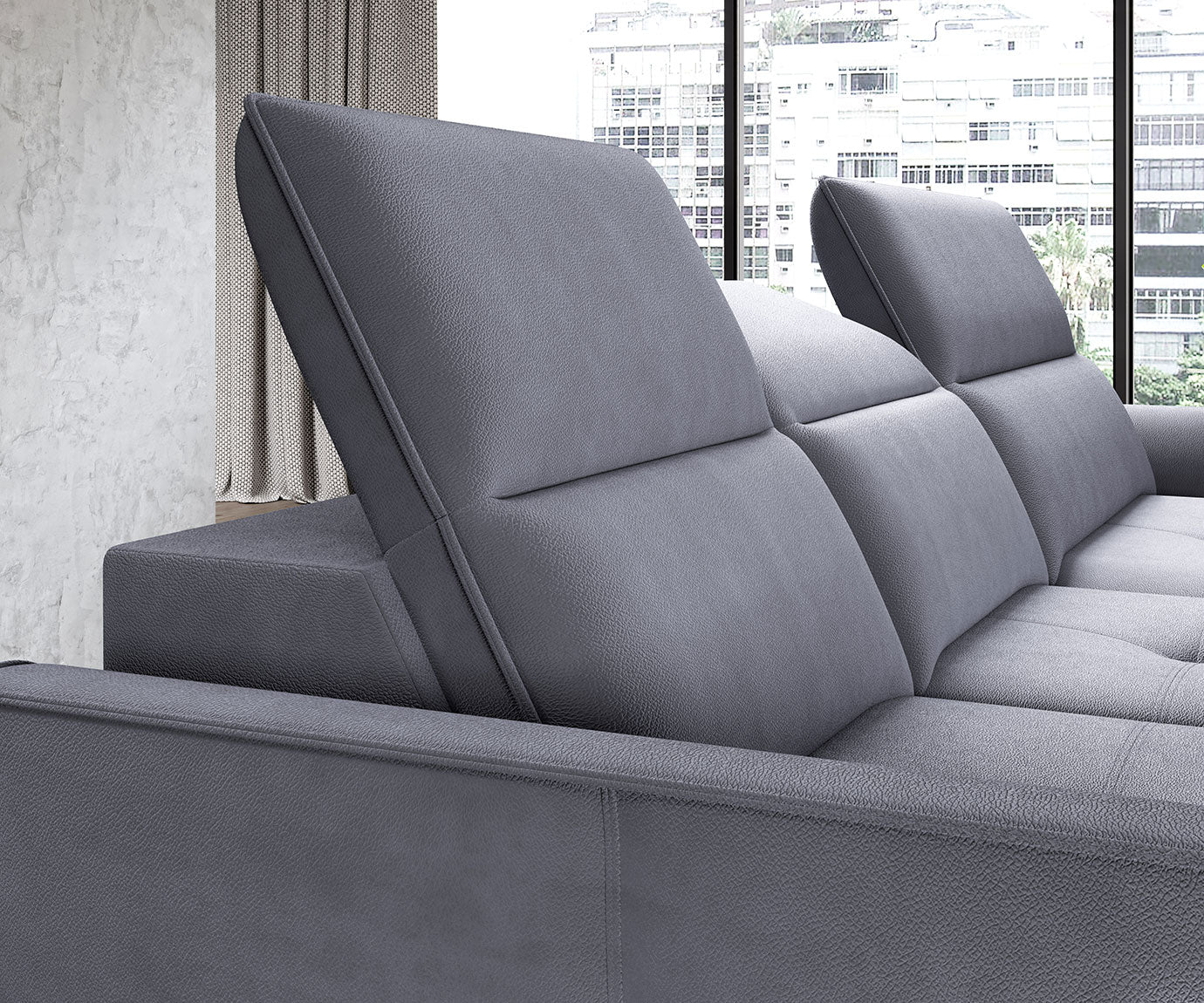 Canapé d'Angle Convertible - Design Moderne, Confort Optimal, Disponible en 3 Tailles | Canapé Réversible avec Coffre de Rangement
