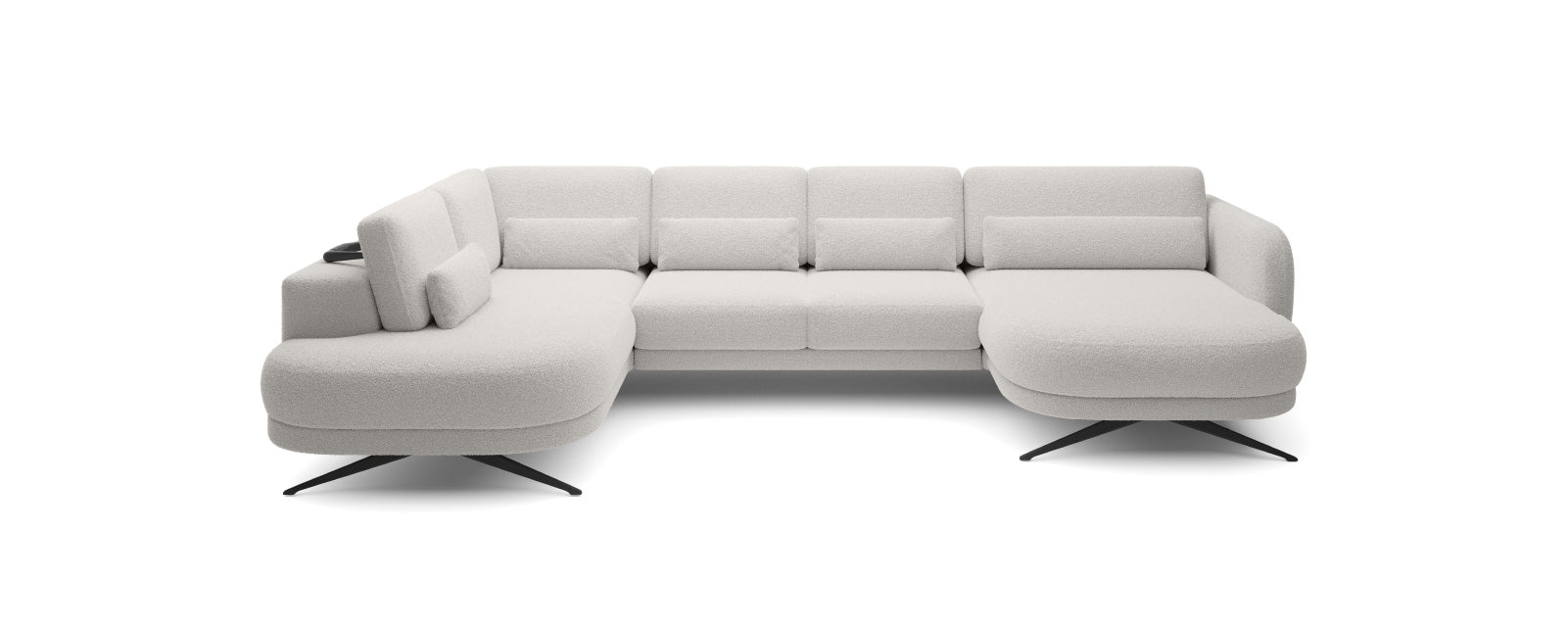 Canapé moderne avec profondeur d’assise réglable et appui-tête coulissant