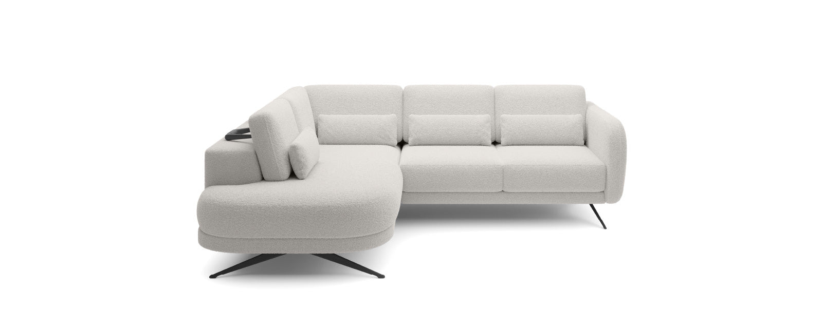 Canapé moderne avec profondeur d’assise réglable et appui-tête coulissant