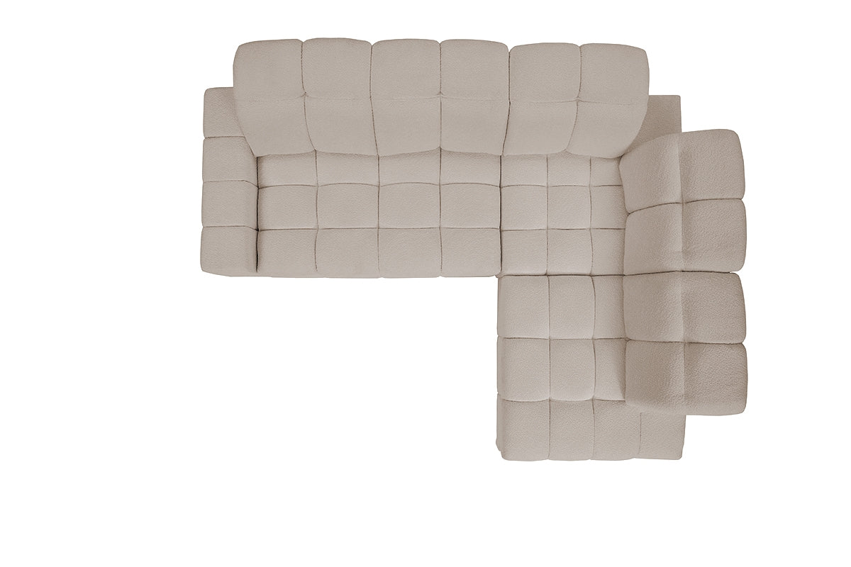 Canapé d'angle  L convertible avec rangement et  assise extensible électriquement – Confort moderne et design élégant