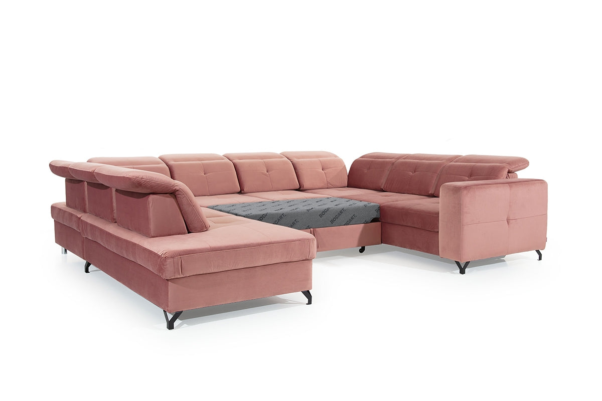 Canapé d’angle convertible modulable en velours magique – Confort et élégance ultime