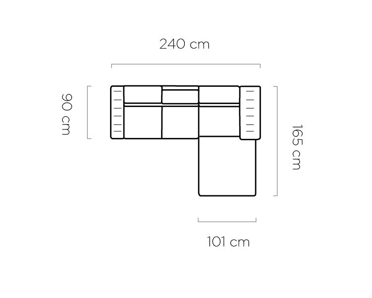 Canapé d’Angle – Compact avec Couchage DELFIN, Coffre de Rangement et Têtières Réglables