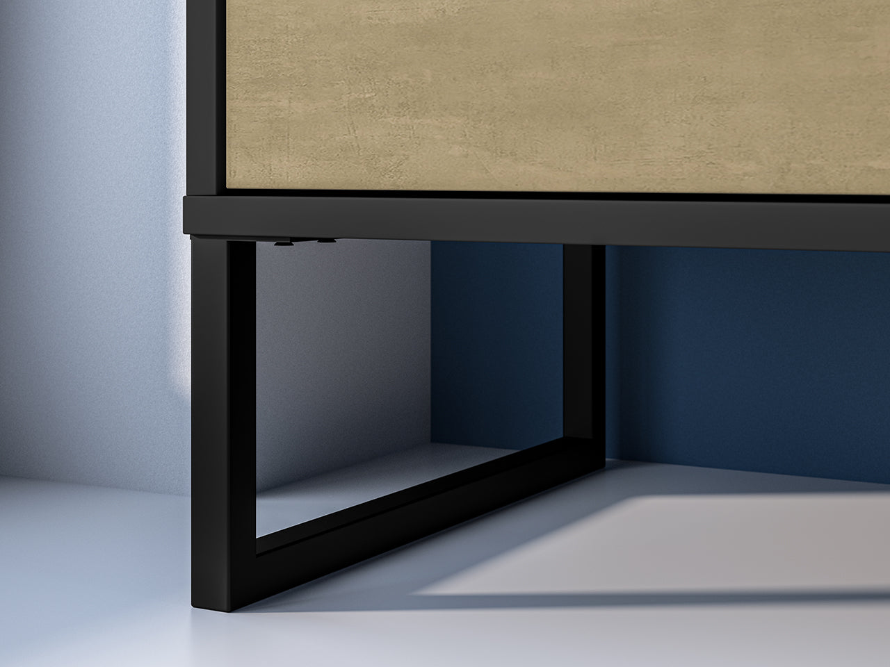Buffet Design en Chêne Artisan Or et Noir – Tiroirs Renforcés à Extension Complète – Finition Acier Premium – 120 cm
