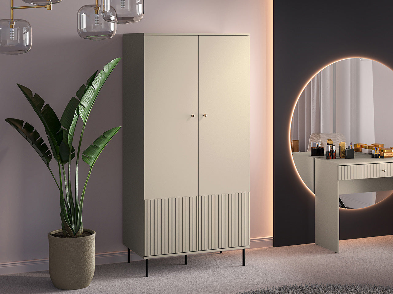 Ensemble chambre à coucher – Collection Sofina - 3 Pièces - - Élégance Cachemire et Design Contemporain